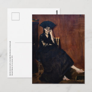 Edouard Manet - Berthe Morisot met een waaier Briefkaart