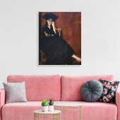 Edouard Manet - Berthe Morisot met een waaier Canvas Afdruk (Insitu (Woonkamer))