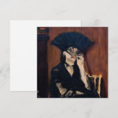 Edouard Manet - Berthe Morisot met een waaier Kaart (Voorkant / Achterkant)