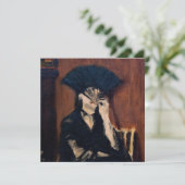 Edouard Manet - Berthe Morisot met een waaier Kaart (Staand voorkant)