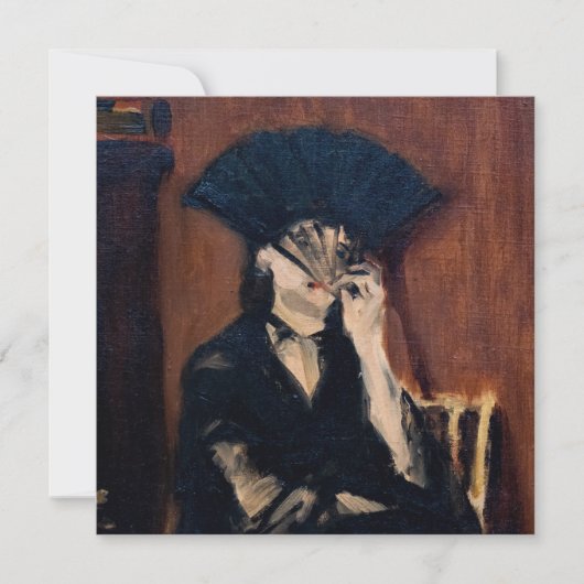 Edouard Manet - Berthe Morisot met een waaier Kaart (Voorkant)
