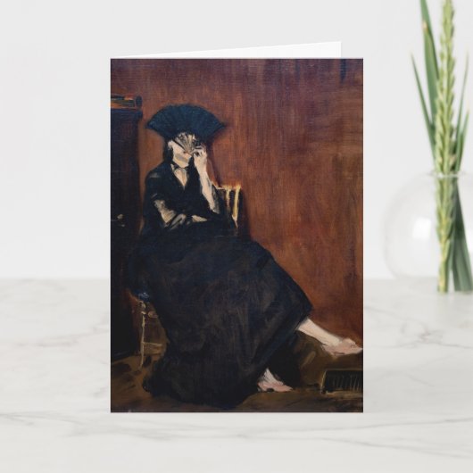Edouard Manet - Berthe Morisot met een waaier Kaart (Voorkant)