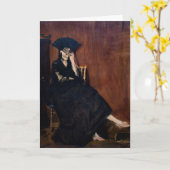 Edouard Manet - Berthe Morisot met een waaier Kaart (Gele Bloem)
