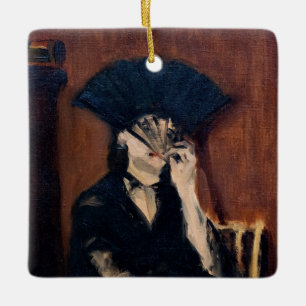 Edouard Manet - Berthe Morisot met een waaier Keramisch Ornament