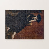 Edouard Manet - Berthe Morisot met een waaier Legpuzzel (Horizontaal)