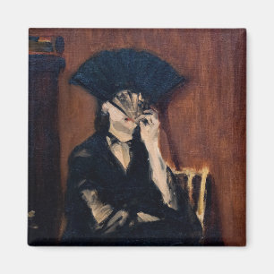 Edouard Manet - Berthe Morisot met een waaier Magneet
