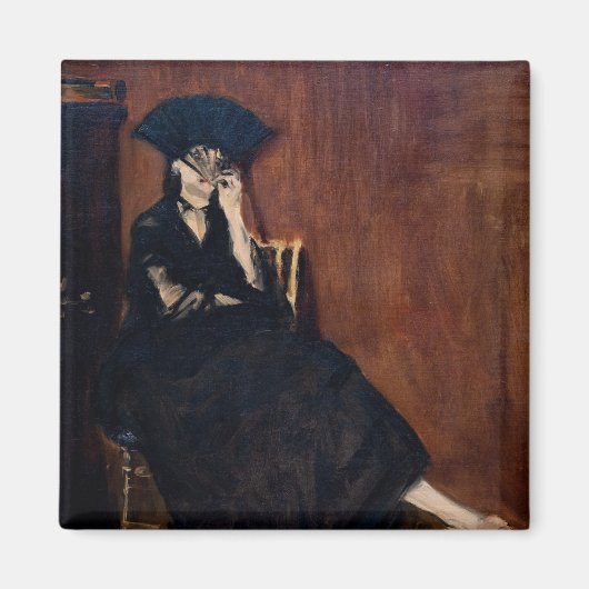 Edouard Manet - Berthe Morisot met een waaier Magneet (Voorkant)