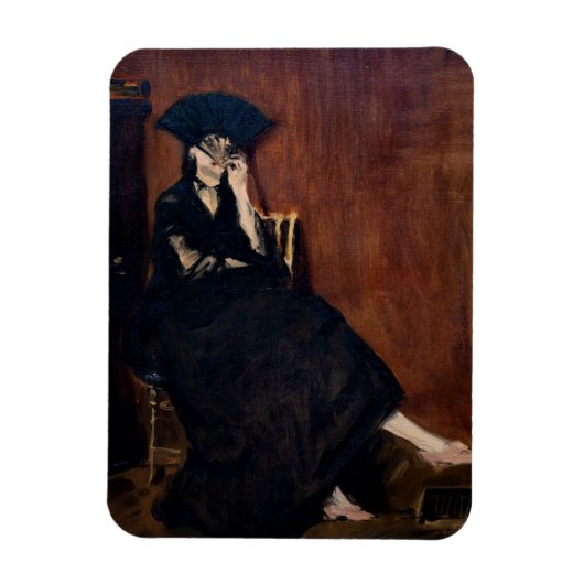 Edouard Manet - Berthe Morisot met een waaier Magneet (Verticaal)