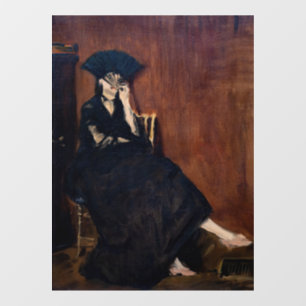 Edouard Manet - Berthe Morisot met een waaier Raamsticker
