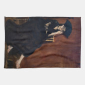 Edouard Manet - Berthe Morisot met een waaier Theedoek (Horizontaal)