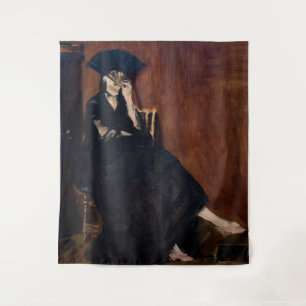 Edouard Manet - Berthe Morisot met een waaier Wandkleed