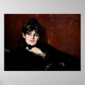 Edouard Manet - Berthe Morisot Reclining Poster (Voorkant)