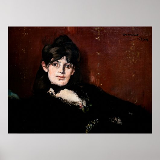 Edouard Manet - Berthe Morisot Reclining Poster (Voorkant)