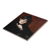 Edouard Manet - Berthe Morisot Reclining Tegeltje (Zijkant)