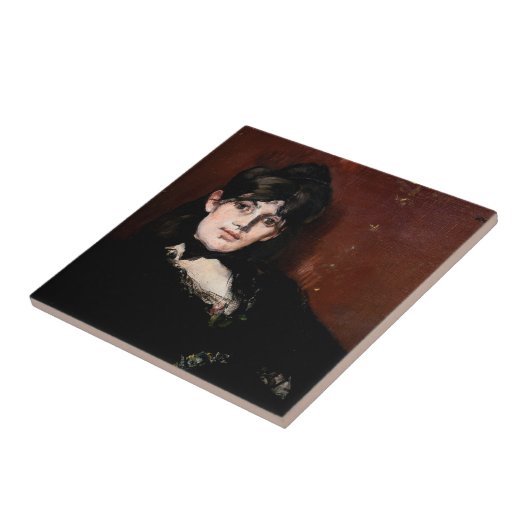 Edouard Manet - Berthe Morisot Reclining Tegeltje (Zijkant)