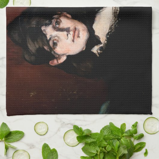 Edouard Manet - Berthe Morisot Reclining Theedoek (Gevouwen)