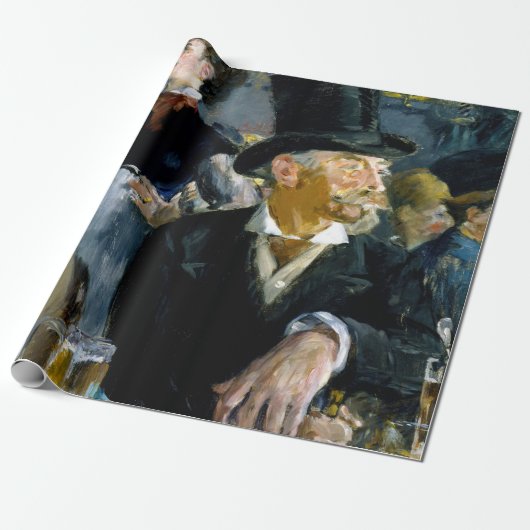 Edouard Manet - Bij de Cafe Cadeaupapier (Uitgerold)