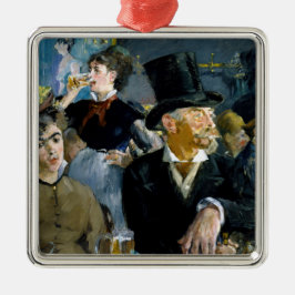 Edouard Manet - Bij de Cafe Metalen Ornament