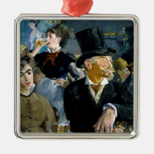 Edouard Manet - Bij de Cafe Metalen Ornament
