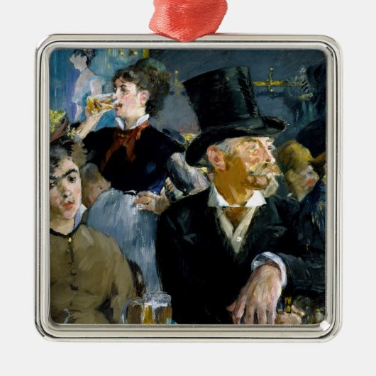 Edouard Manet - Bij de Cafe Metalen Ornament (Voorkant)