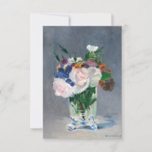 Edouard Manet - Bloemen in een kristallen vaas Bedankkaart