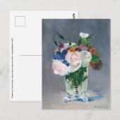 Edouard Manet - Bloemen in een kristallen vaas Briefkaart (Voorkant / Achterkant)