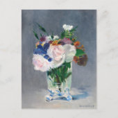 Edouard Manet - Bloemen in een kristallen vaas Briefkaart (Voorkant)