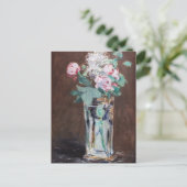 Edouard Manet - Bloemen in een kristallen vaas Briefkaart (Staand voorkant)