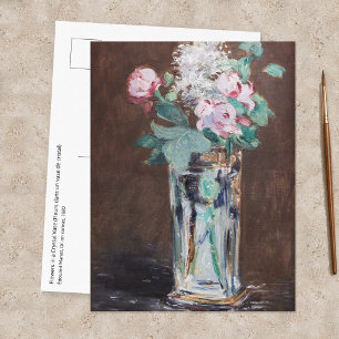 Edouard Manet - Bloemen in een kristallen vaas Briefkaart