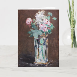Edouard Manet - Bloemen in een kristallen vaas Kaart