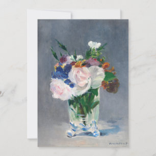 Edouard Manet - Bloemen in een kristallen vaas Kaart