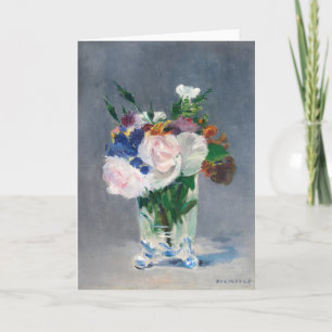 Edouard Manet - Bloemen in een kristallen vaas Kaart