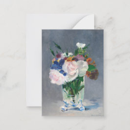 Edouard Manet - Bloemen in een kristallen vaas Notitiekaartje