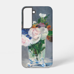 Edouard Manet - Bloemen in een kristallen vaas Samsung Galaxy Hoesje