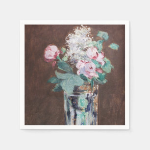 Edouard Manet - Bloemen in een kristallen vaas Servet