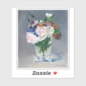 Edouard Manet - Bloemen in een kristallen vaas Sticker (Vel)