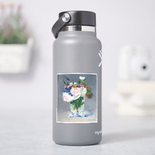 Edouard Manet - Bloemen in een kristallen vaas Sticker
