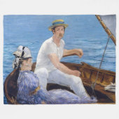 Edouard Manet - Boating Fleece Deken (Voorkant (Horizontaal))