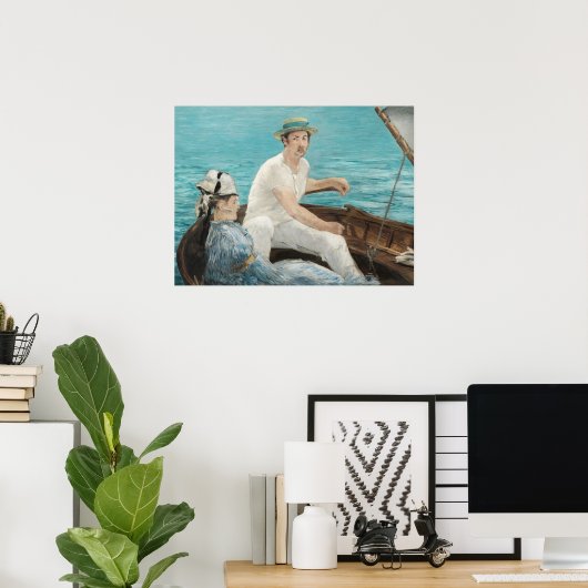 Edouard Manet Boating Schilderij Kunst Print (Thuiskantoor)