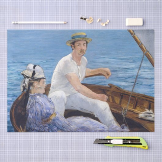 Edouard Manet - Boating Tissuepapier (Craft)