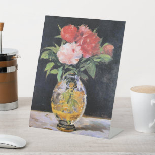 Edouard Manet - Boeket Bloemen, Reclamebord Met Voetstuk