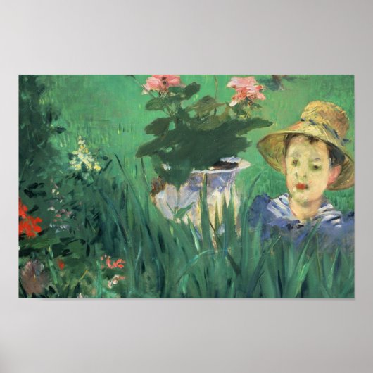 Édouard Manet - Boy in Flowers Poster (Voorkant)