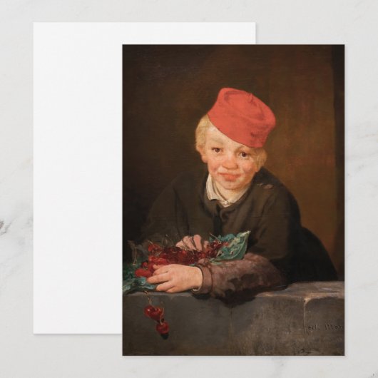 Edouard Manet - Boy met Cherries Bedankkaart (Voorkant / Achterkant)