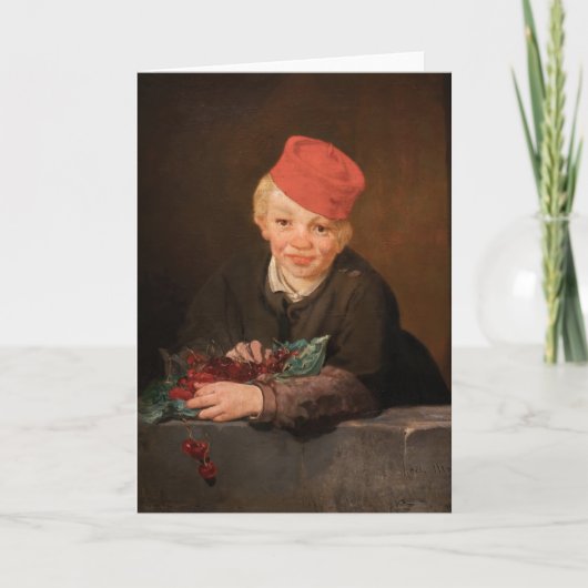 Edouard Manet - Boy met Cherries Kaart (Voorkant)