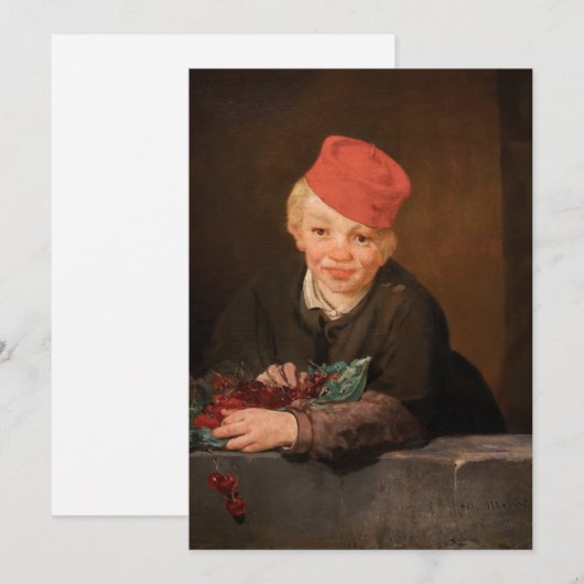 Edouard Manet - Boy met Cherries Kaart (Voorkant / Achterkant)