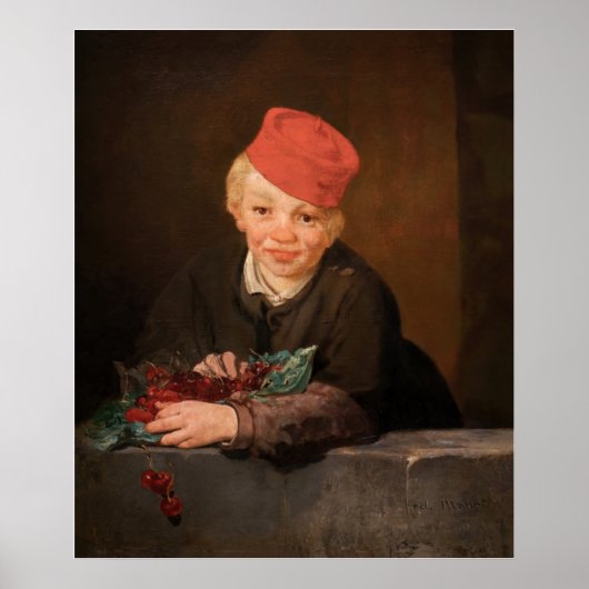 Edouard Manet - Boy met Cherries Poster (Voorkant)