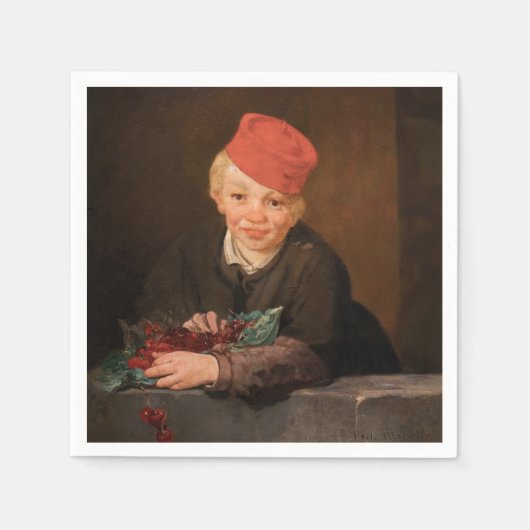 Edouard Manet - Boy met Cherries Servet (Voorkant)