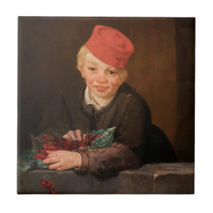 Edouard Manet - Boy met Cherries Tegeltje