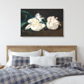 Edouard Manet - Branch of White Peonies, Secateurs Canvas Afdruk (Insitu (Slaapkamer))