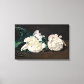 Edouard Manet - Branch of White Peonies, Secateurs Canvas Afdruk (Voorkant)
